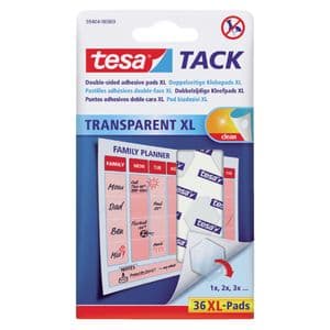 Picture 1 of Kleefpads tesa® TACK dubbelzijdig transparant XL 36 stuks