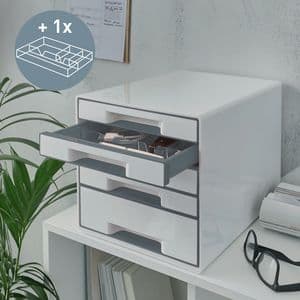 Picture 1 of Ladenblok Leitz WOW CUBE A4 maxi 5 laden wit/grijs