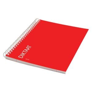 Picture 1 of Schrift Qbasic dictaat A5 spiraal lijn 160blz 70gr rood