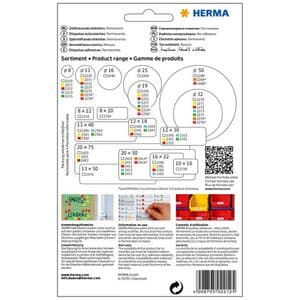 Picture 5 of Etiket HERMA 2212 rond 8mm rood 5632 stuks