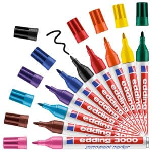Picture 5 of Viltstift edding 3000 rond 1.5-3mm blauw