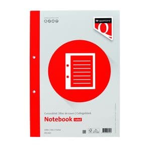Picture 1 of Cursusblok Quantore A4 lijn met kantlijn 200 pagina's 80gr