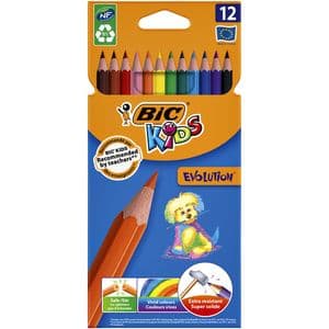 Picture 1 of Kleurpotloden BicKids Evolution assorti etui à 12 stuks
