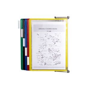 Picture 4 of Zichtpanelensysteem wand Tarifold metaal A4 met 10-tassen assorti