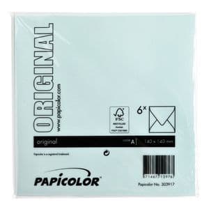 Picture 3 of Envelop Papicolor 140x140mm zeegroen pak à 6 stuks