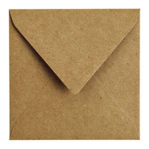 Picture 2 of Envelop Papicolor 140x140mm kraft bruin pak à 6 stuks