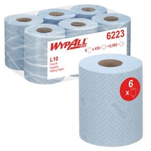 Picture 1 of Poetspapier WypAll L10 1-laags 430 vel blauw 6223