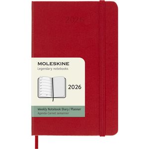 Picture 7 of Agenda 2026 Moleskine 12M Planner Weekly 7dagen/1pagina pocket hc scarlet red