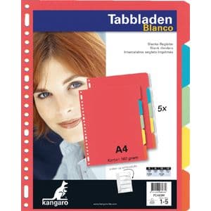 Picture 2 of Tabbladen Kangaro 23-gaats PE405M 5-delig assorti karton