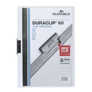 Picture 1 of Klemmap Durable Duraclip A4 6mm 60 vellen wit
