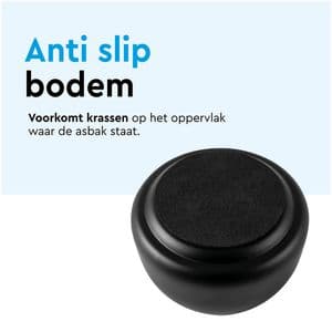 Picture 7 of Asbak BRASQ tafelmodel 1 liter met deksel AT700 zwart