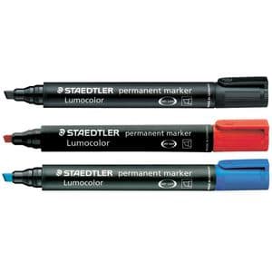 Picture 1 of Viltstift Staedtler Lumocolor 350 permanent schuin zwart