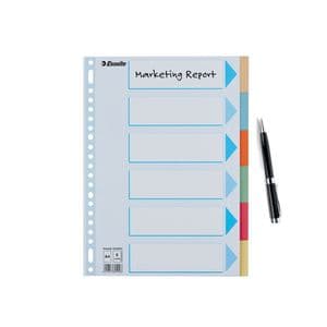 Picture 2 of Tabbladen Esselte Premium A4 6-delig karton 23-rings assorti