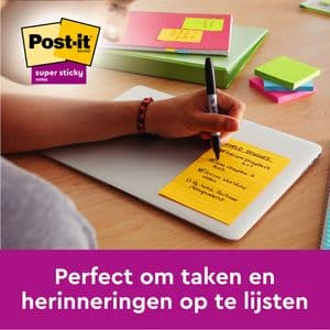 Picture 4 of Memoblok Post-it 6445 Super Sticky 152x101mm assorti 4 stuks