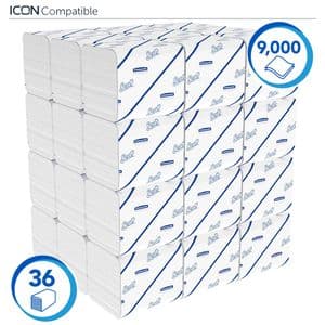 Picture 2 of Toiletpapier Scott Control gevouwen 2-laags 110x186mm wit 8508