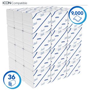 Picture 2 of Toiletpapier Scott Control gevouwen 2-laags 110x186mm wit 8508