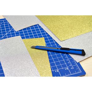 Picture 3 of Snijmes Westcott office 9mm met schuifsluiting en metalen houder blauw