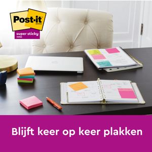 Picture 3 of Memoblok Post-it Z-Note S330 Super Sticky 76x76mm 14+ 2 assorti