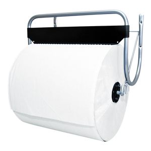 Picture 1 of Poetspapierdispenser Euro Products M1 muurstandaard zwart 438304