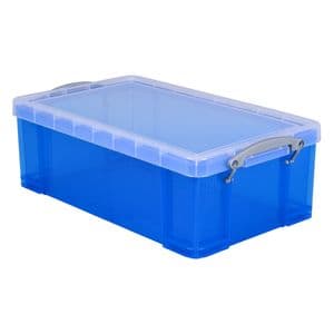 Picture 1 of Opbergbox Really Useful 12 liter 465x270x150mm transparant blauw