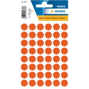 Picture 1 of Etiket HERMA 1862 rond 12mm rood 240 stuks