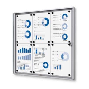 Picture 1 of Vitrinebord Quantore voor binnen 6x A4 zilver