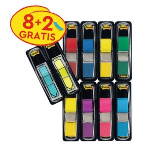 Picture 1 of Indextabs 3M Post-it 683 11.9x43.2mm 8 kleuren assorti + 2 sets pijlvorm gratis