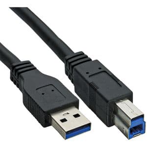 Picture 1 of Kabel Inline USB-A USB-B 3.0 M 1.5 meter zwart