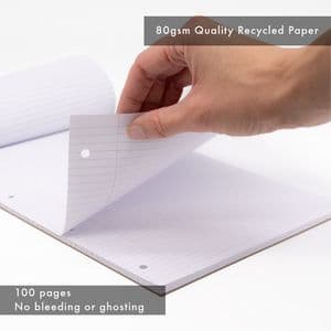 Picture 4 of Schrijfblok Pukka Pad Recycled A4 lijn 4-gaats 100 vel 80gr