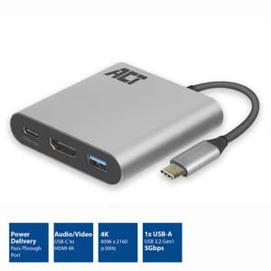 Picture 2 of Adapter ACT USB-C multiport voor 1 HDMI monitor