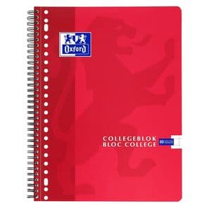 Picture 2 of Collegeblok Oxford School A4 ruit 10x10mm 23-gaats 160 pagina's 80gr assorti