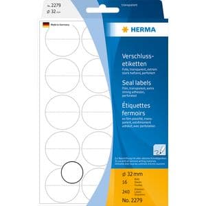 Picture 1 of Etiket HERMA 2279 32mm transparant 240 stuks