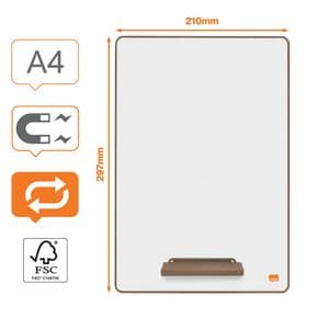 Picture 2 of Whiteboard Nobo A4 mini 4 stuks