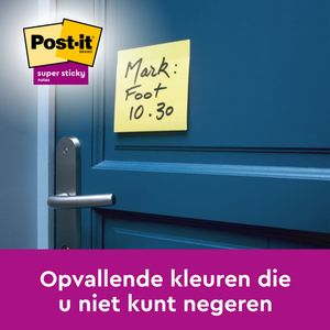 Picture 3 of Memoblok Post-it 622 Super Sticky 47,6x47,6mm geel 12 stuks