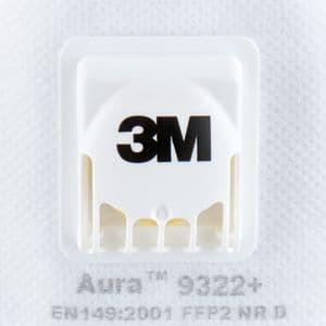 Picture 6 of Stofmasker 3M Aura voor schuren 9322 FFP2 met ventiel 2 stuks