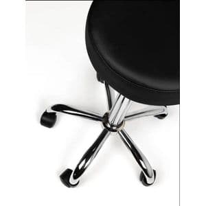 Picture 2 of Tabouret kruk Office hoog met gasveer harde wielen zw