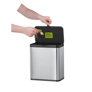 Picture 4 of Afvalbak EKO Puro klein 7 liter zilver