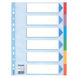 Picture 5 of Tabbladen Esselte Standaard A4 6-delig karton 11-rings met voorblad assorti