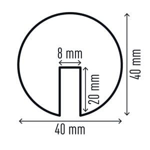 Picture 3 of Beschermingsprofiel Durable E8R hoek 1m geel zwart