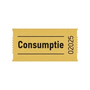 Picture 2 of Consumptiebon Combicraft 57x30mm 2-zijdig 2x1000 stuks geel