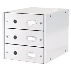 Picture 2 of Ladenkast Leitz WOW Click & Store 3 laden gerecycled karton wit