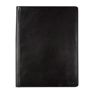 Picture 1 of Schrijfmap Maverick All Black A4 met rits incl schrijfblok leer zwart