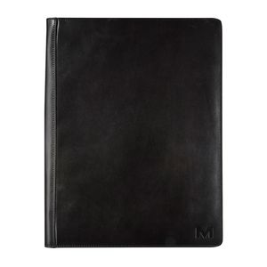 Picture 1 of Schrijfmap Maverick All Black A4 met rits inclusief schrijfblok leer zwart