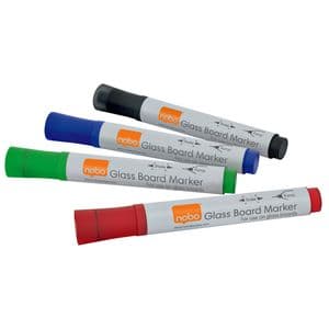 Picture 1 of Viltstift Nobo glasbord assorti 4 stuks