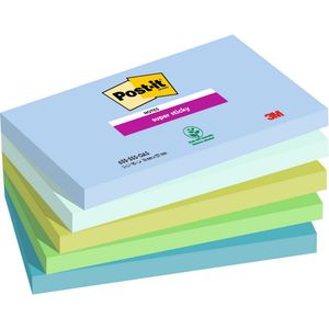 Picture 1 of Memoblok 3M Post-it 655 76mmx127mm Super Sticky Oasis 5 stuks