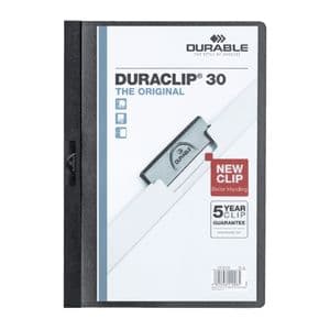 Picture 1 of Klemmap Durable Duraclip A4 3mm 30 vellen zwart