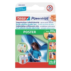 Picture 1 of Kleefstrips tesa Powerstrips® poster dubbelzijdig 20 stuks blister 20 stuks