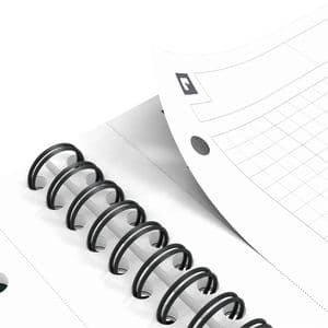 Picture 4 of Spiraalblok Oxford International Notebook A4+ ruit 5X5mm 160 pagina's zwart