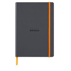 Picture 1 of Notitieboek Rhodia A5 lijn 80 vel 90gr titanium