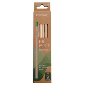 Picture 1 of Potlood Econovo HB met gumtop blister à 6 stuks